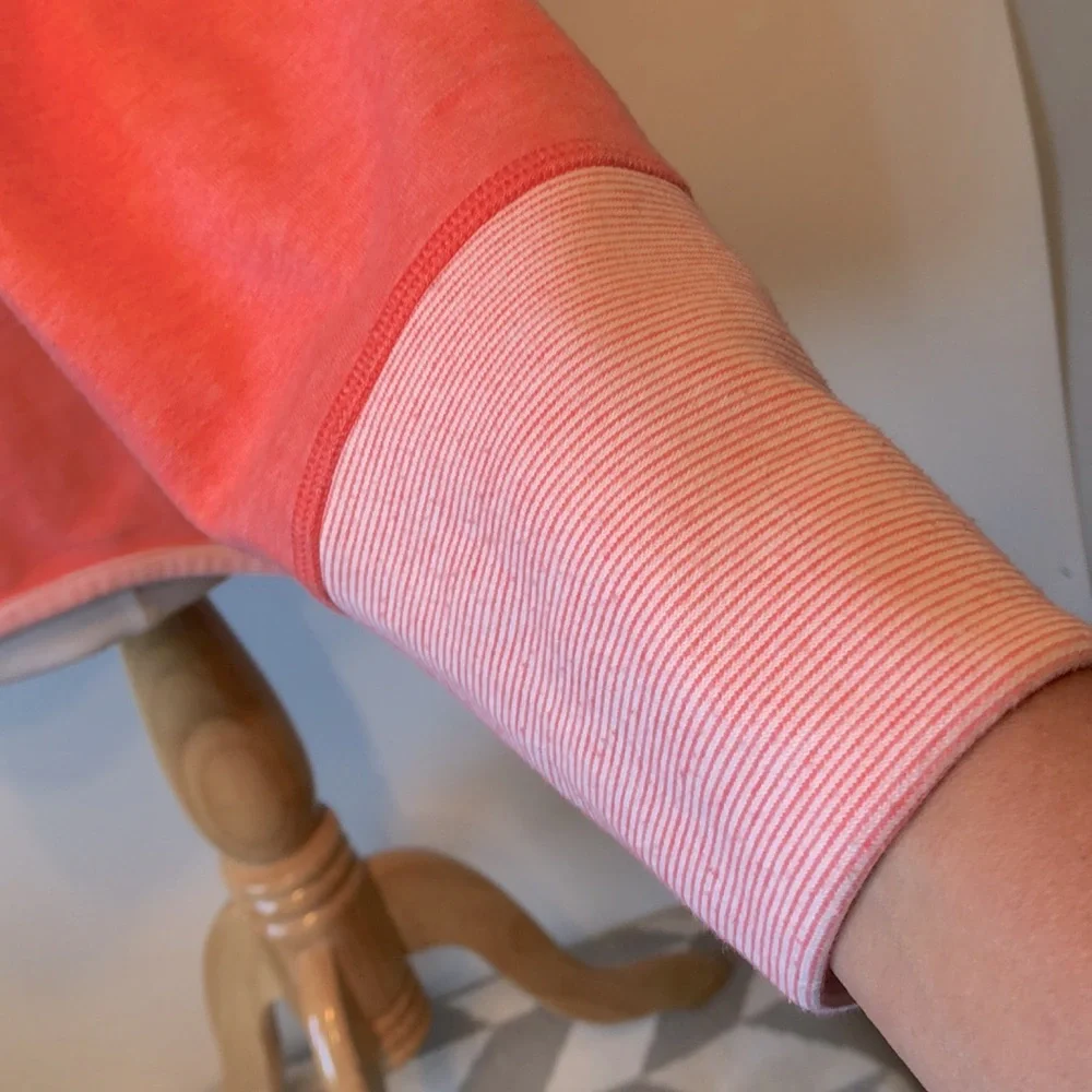 TOMMY BAHAMA Coral Pink Reversible Funnel Neck Zip Sweatshirt Jacket Top XL - Picture 6 of 13